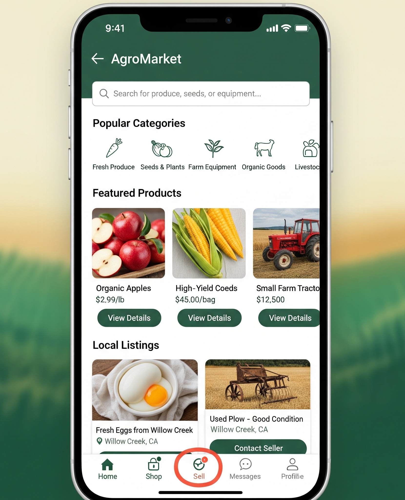 AgroMarket NG App Screens